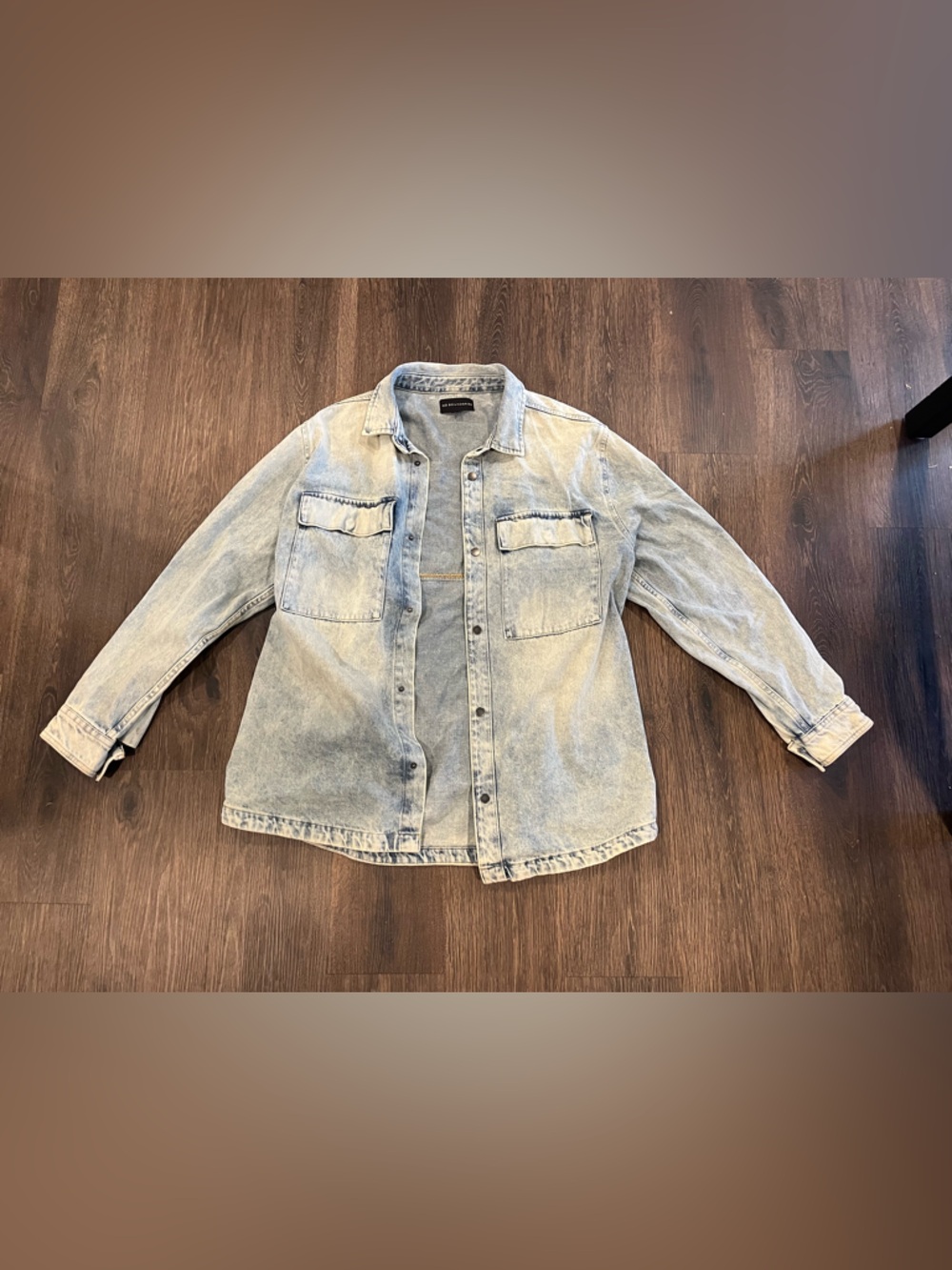 Light Wash Denim Button-Up Jacket